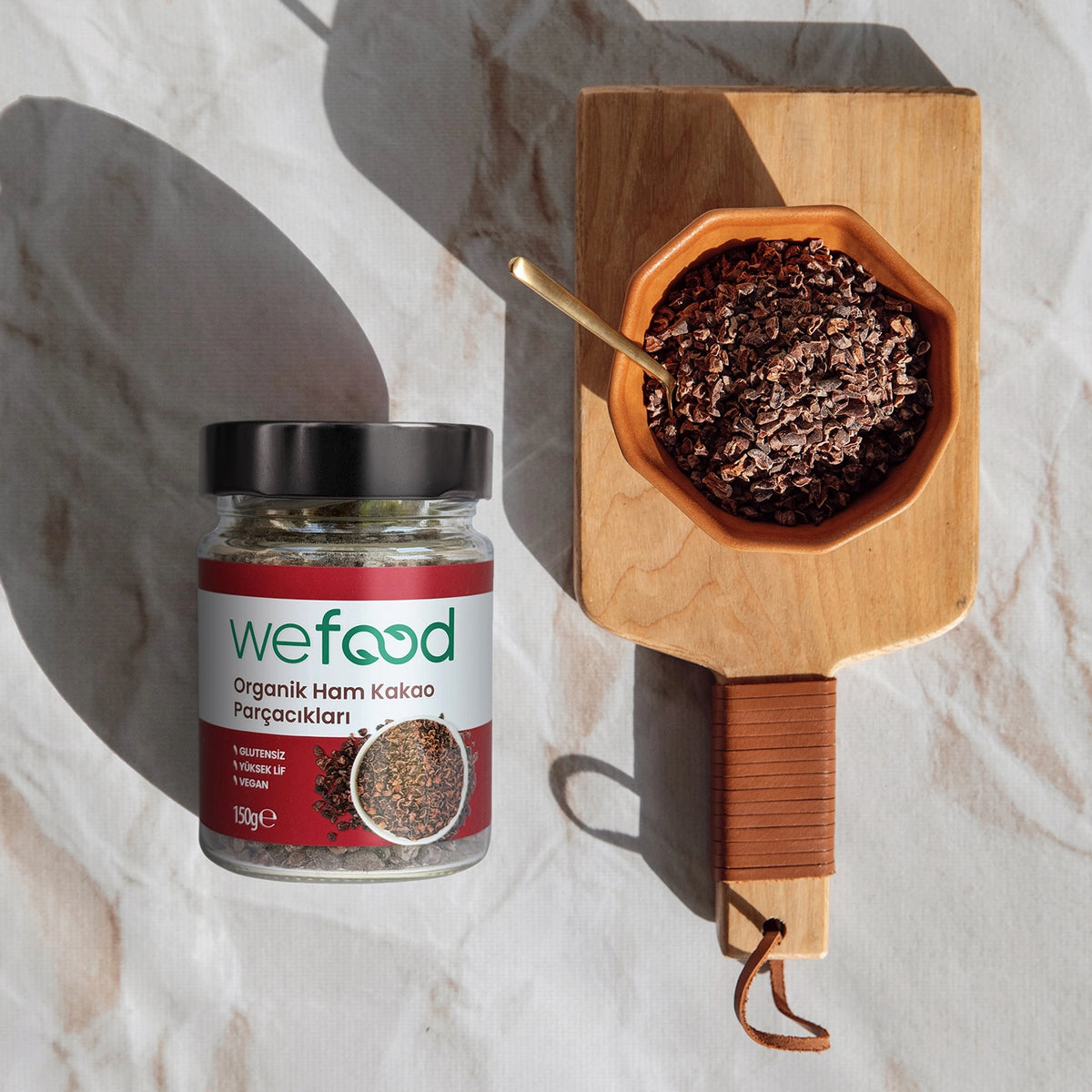 Wefood Organik Ham Kakao Parçacıkları 150 gr (Kakao Nibs)