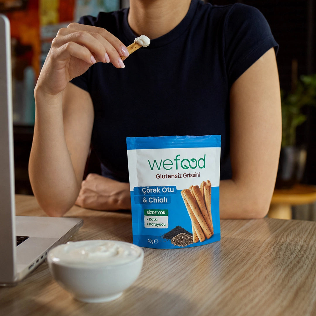 Wefood Glutensiz Grissini Çörekotu & Chia 40 g 3'lü