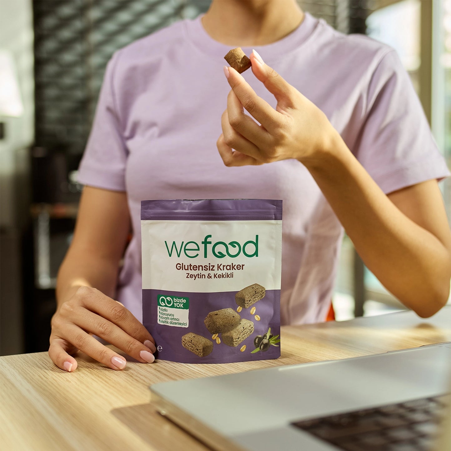 Wefood Glutensiz Zeytinli & Kekikli Kraker 40 gr