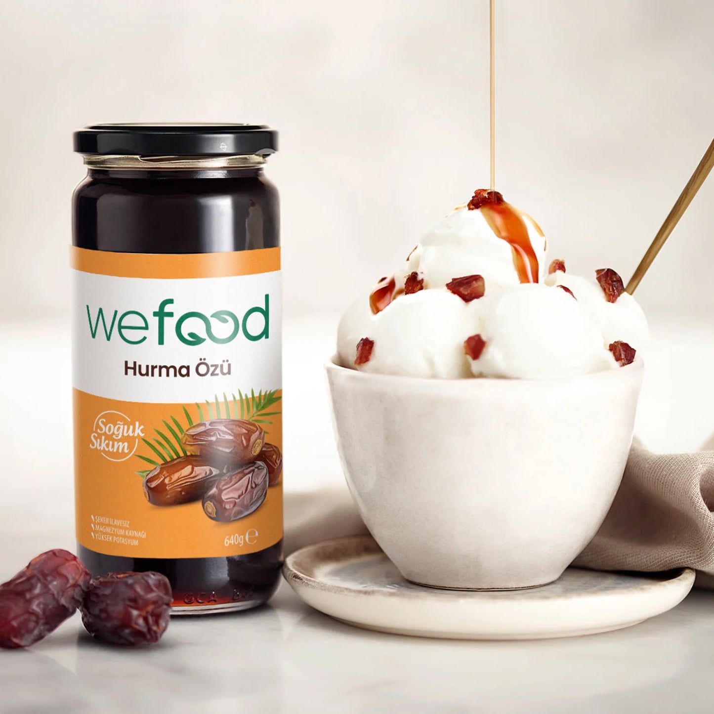 Wefood Hurma Özü 640 gr (Soğuk Sıkım)