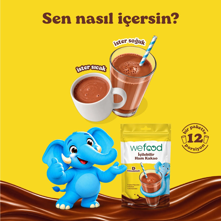 Wefood İçilebilir Ham Kakao 180 gr 2'li