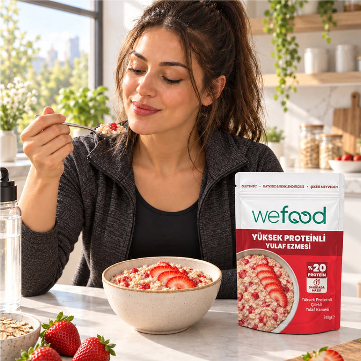 Wefood Yüksek Proteinli Çilekli Yulaf Ezmesi 240 gr