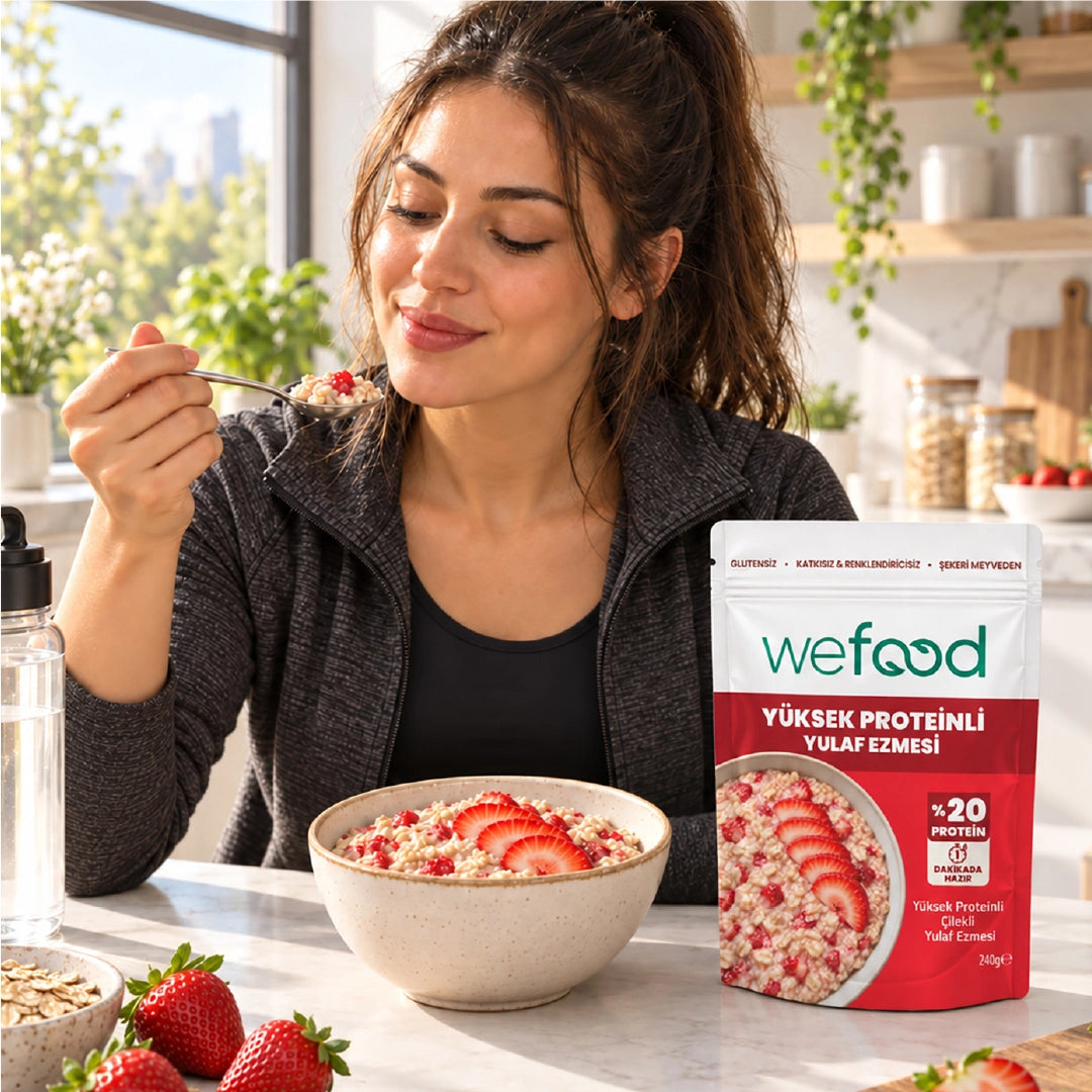Wefood Yüksek Proteinli Çilekli Yulaf Ezmesi 240 gr 3'lü