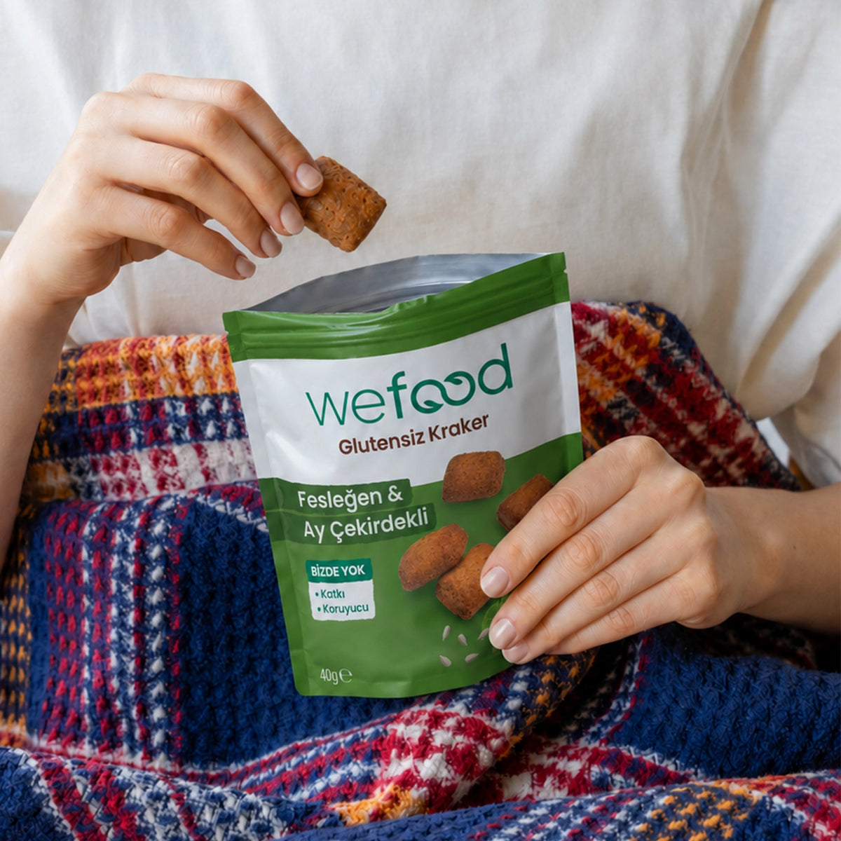 Wefood Fesleğenli Kraker 40 gr 3'lü