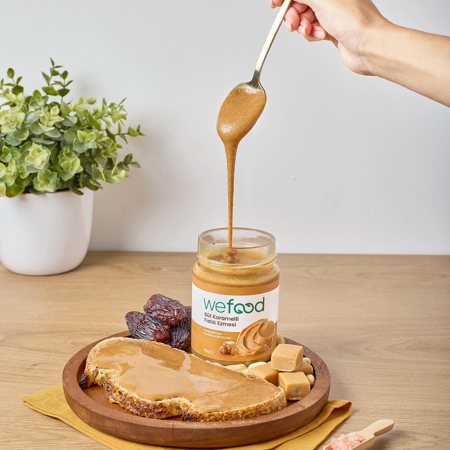 Wefood Süt Karamelli Fıstık Ezmesi 300 gr