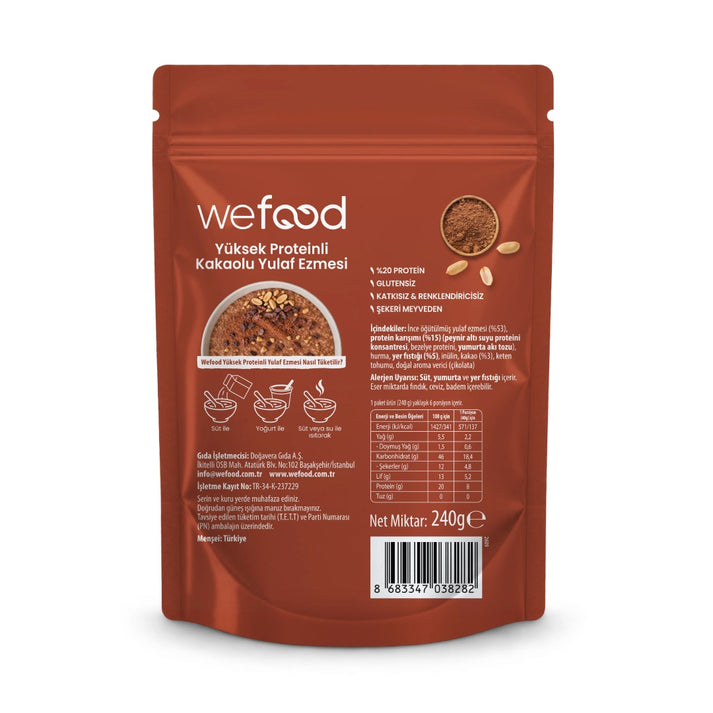 Wefood Yüksek Proteinli Kakaolu Yulaf Ezmesi 240 gr