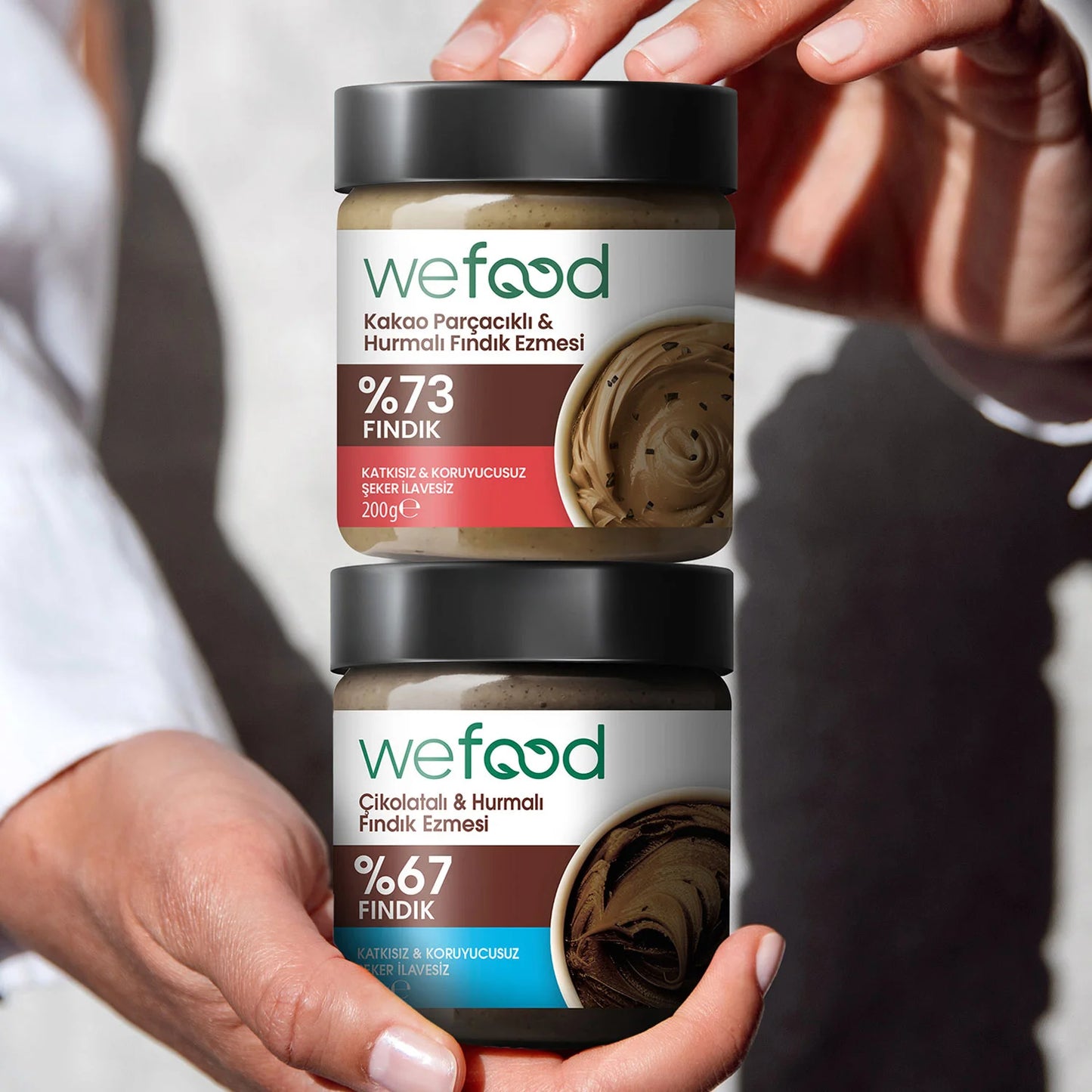 Wefood Çikolatalı Hurmalı Fındık Ezmesi (Şekersiz, Katkısız) 200 gr