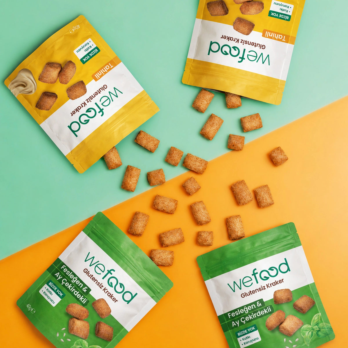 Wefood Fesleğenli Kraker 40 gr 3'lü