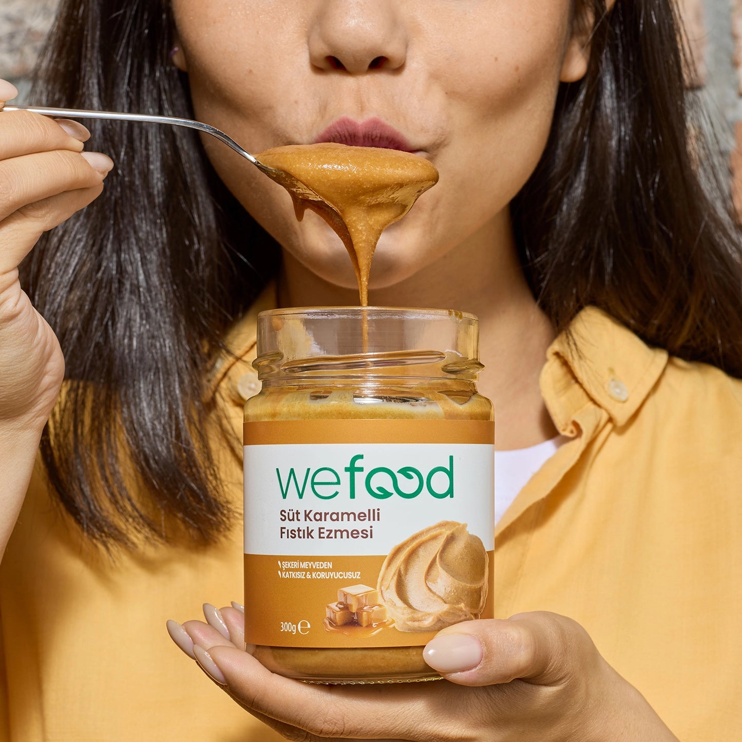 Wefood Süt Karamelli Fıstık Ezmesi 300 gr
