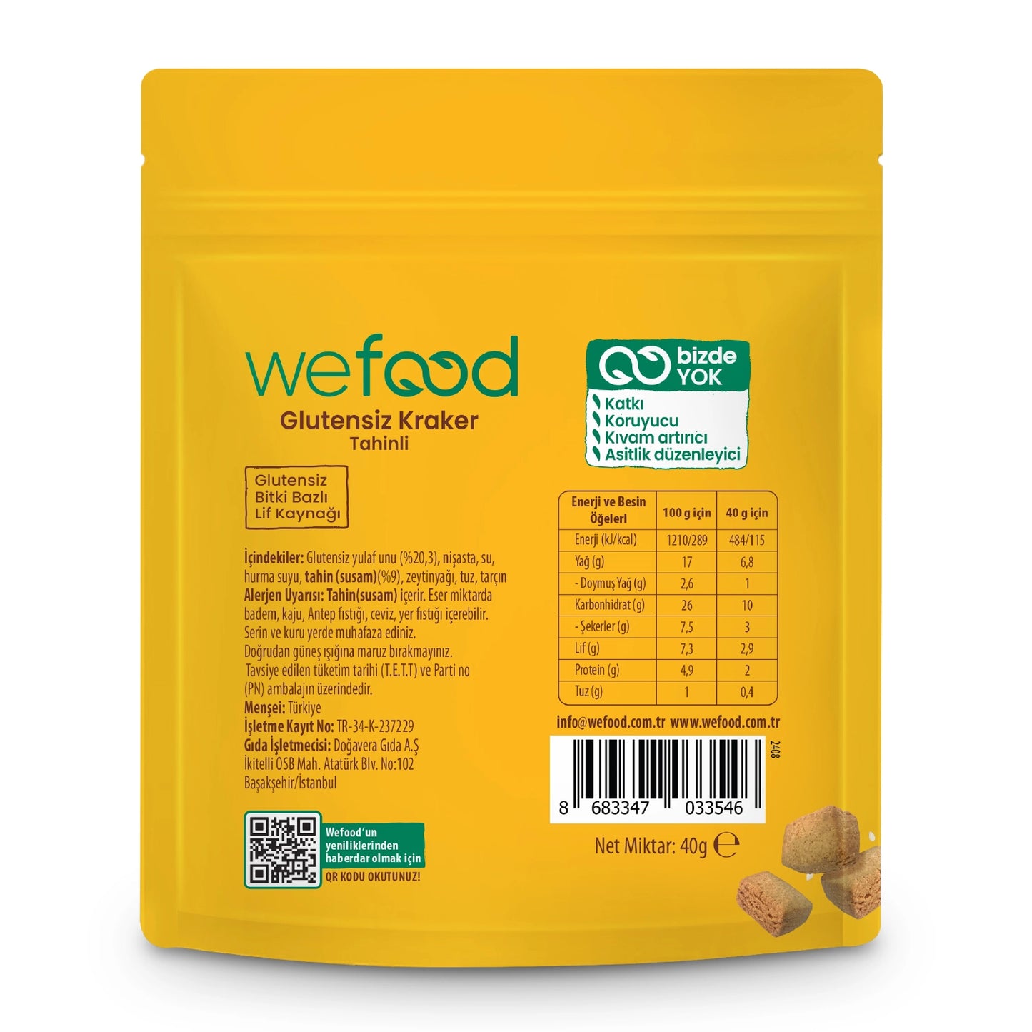 Wefood Tahinli Kraker 40 gr