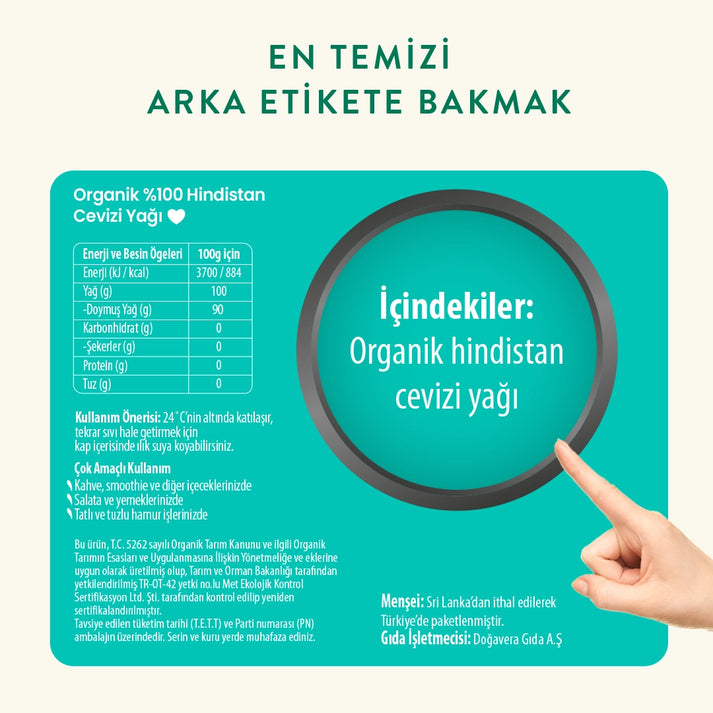 Wefood Organik Hindistan Cevizi Yağı 250 ml