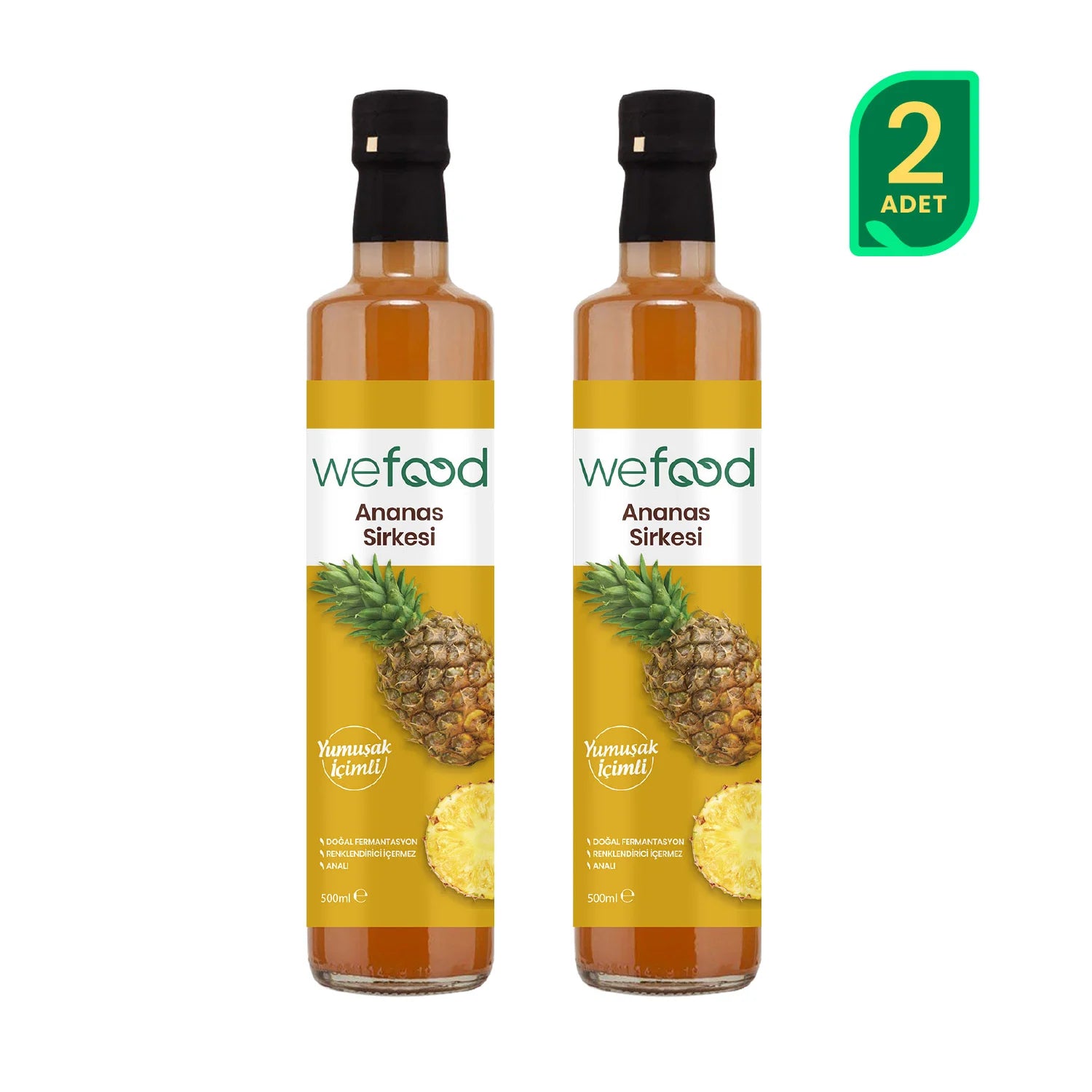 Wefood Ananas Sirkesi 500 ml 2'li