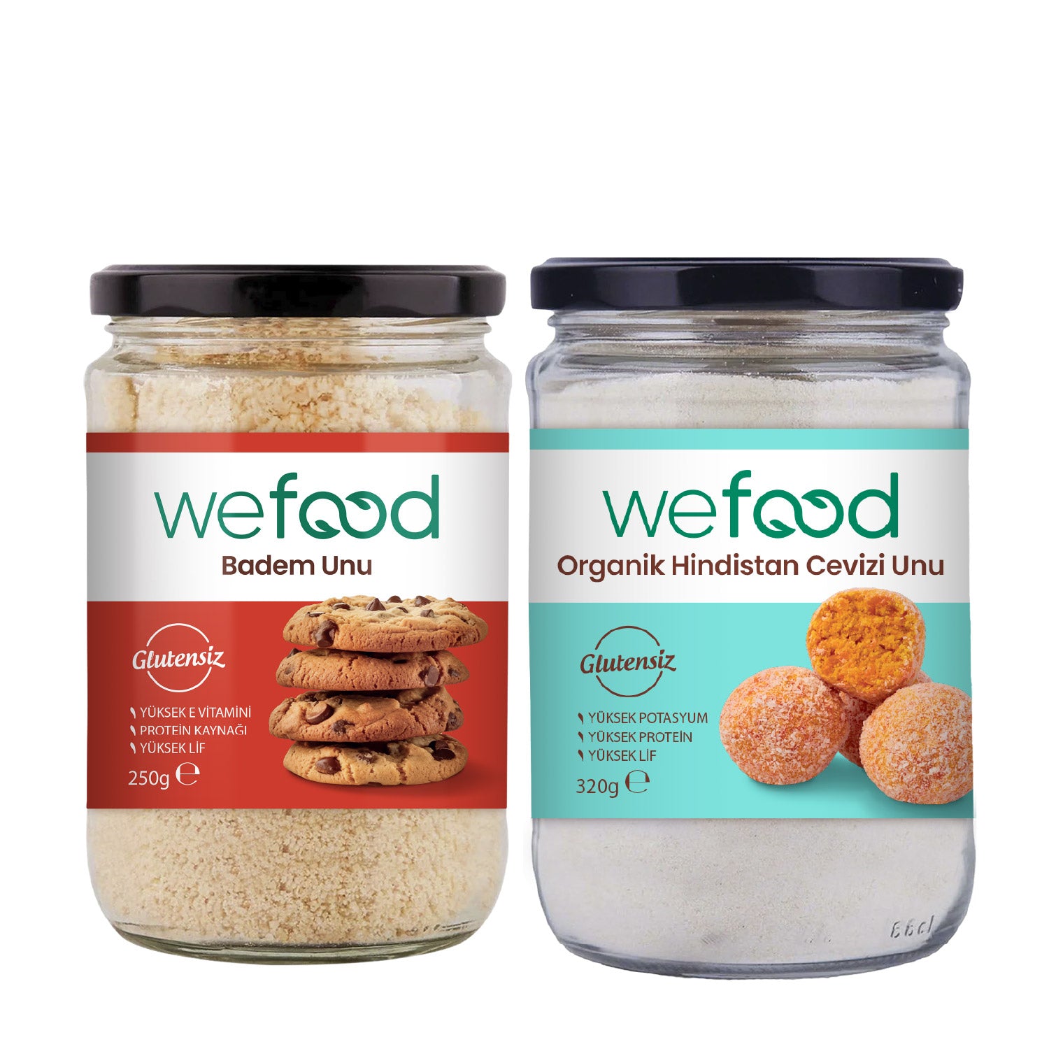 Wefood Glutensiz Badem Unu 250 gr + Organik Hindistan Cevizi Unu 320 gr