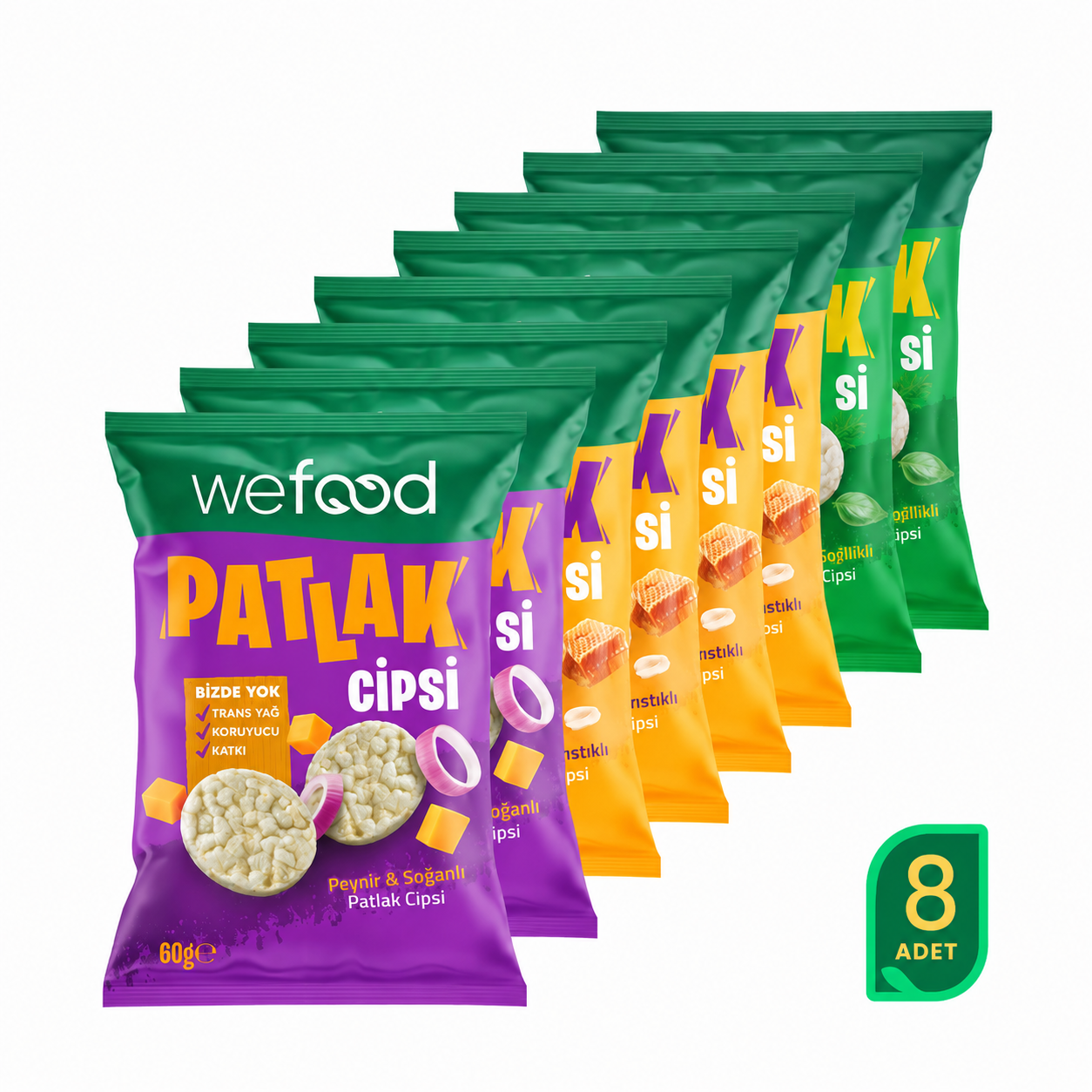 Wefood Patlak Cips Deneme Paketi 60 g 8'li