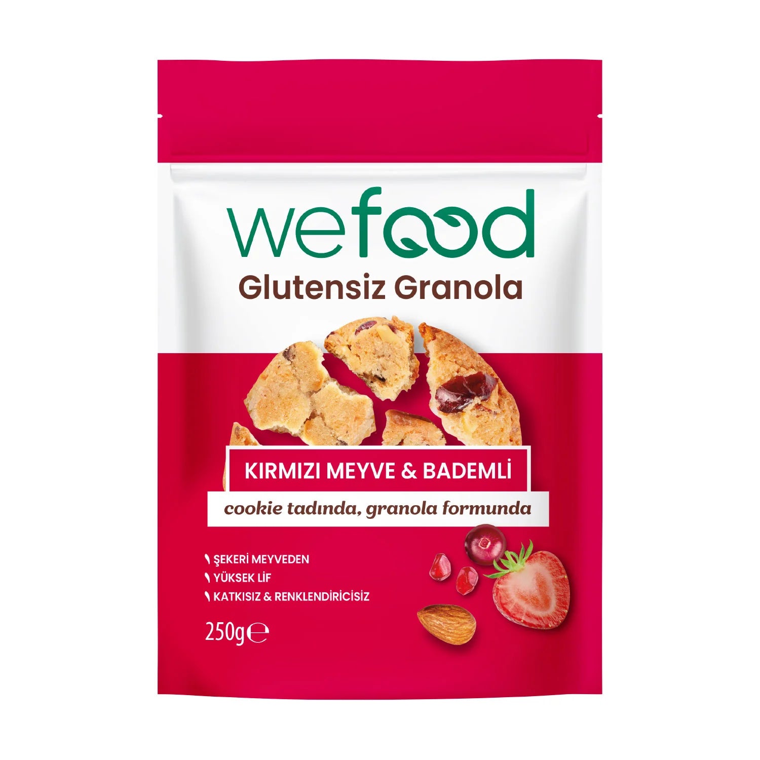 Glutensiz Granola Kırmızı Meyve & Bademli 250 gr
