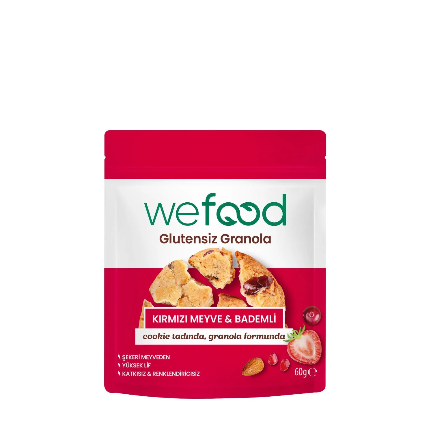 Glutensiz Granola Kırmızı Meyve & Bademli 60 gr