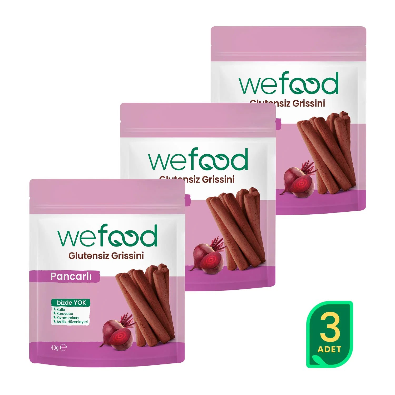 Wefood Glutensiz Grissini Pancarlı 40 g 3'lü