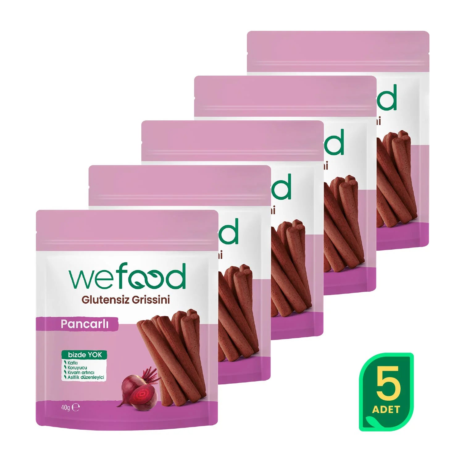 Wefood Glutensiz Grissini Pancarlı 40 g 5'li