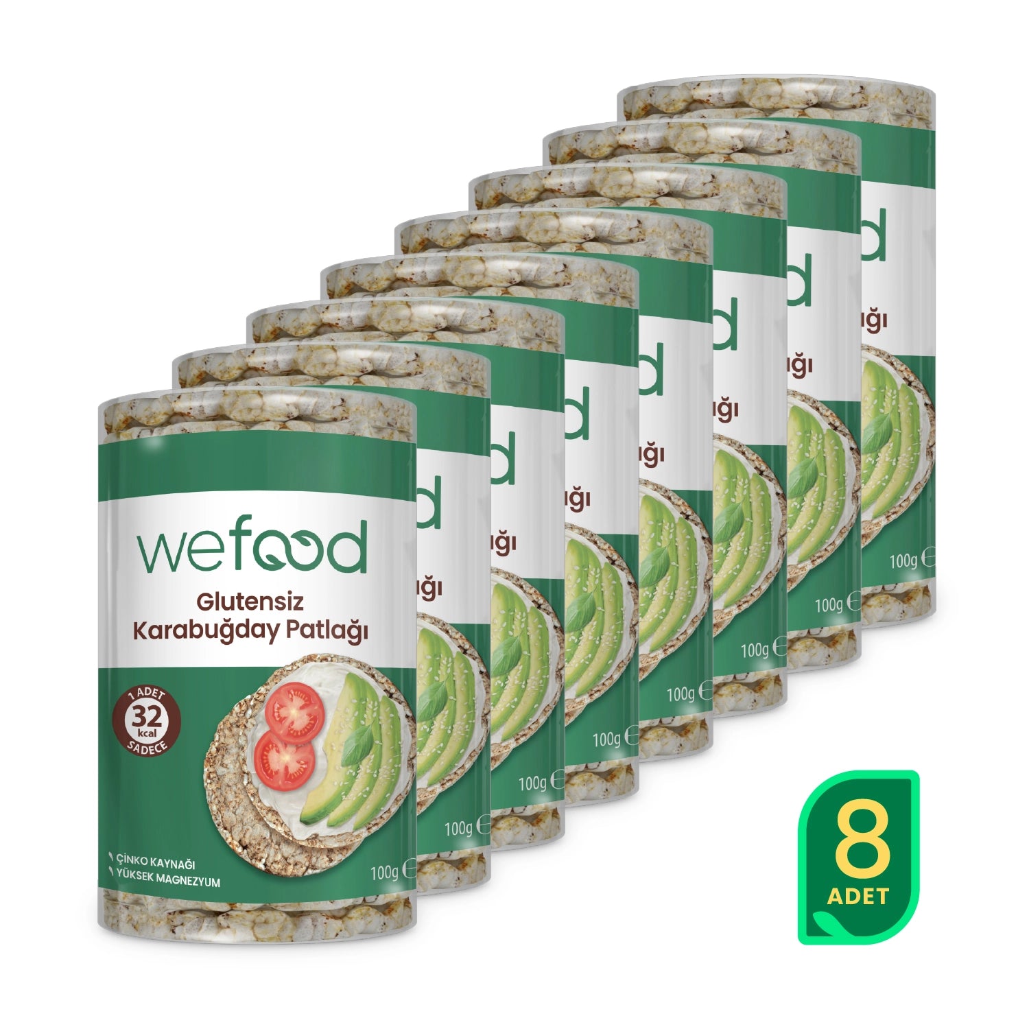 Wefood Karabuğday Patlağı 100 Gr 8'li
