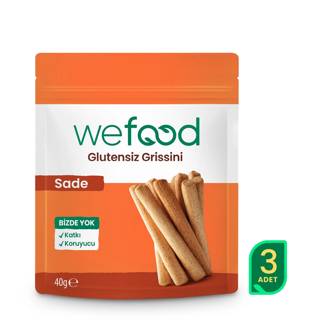 Wefood Glutensiz Grissini Sade 40 g 3'lü