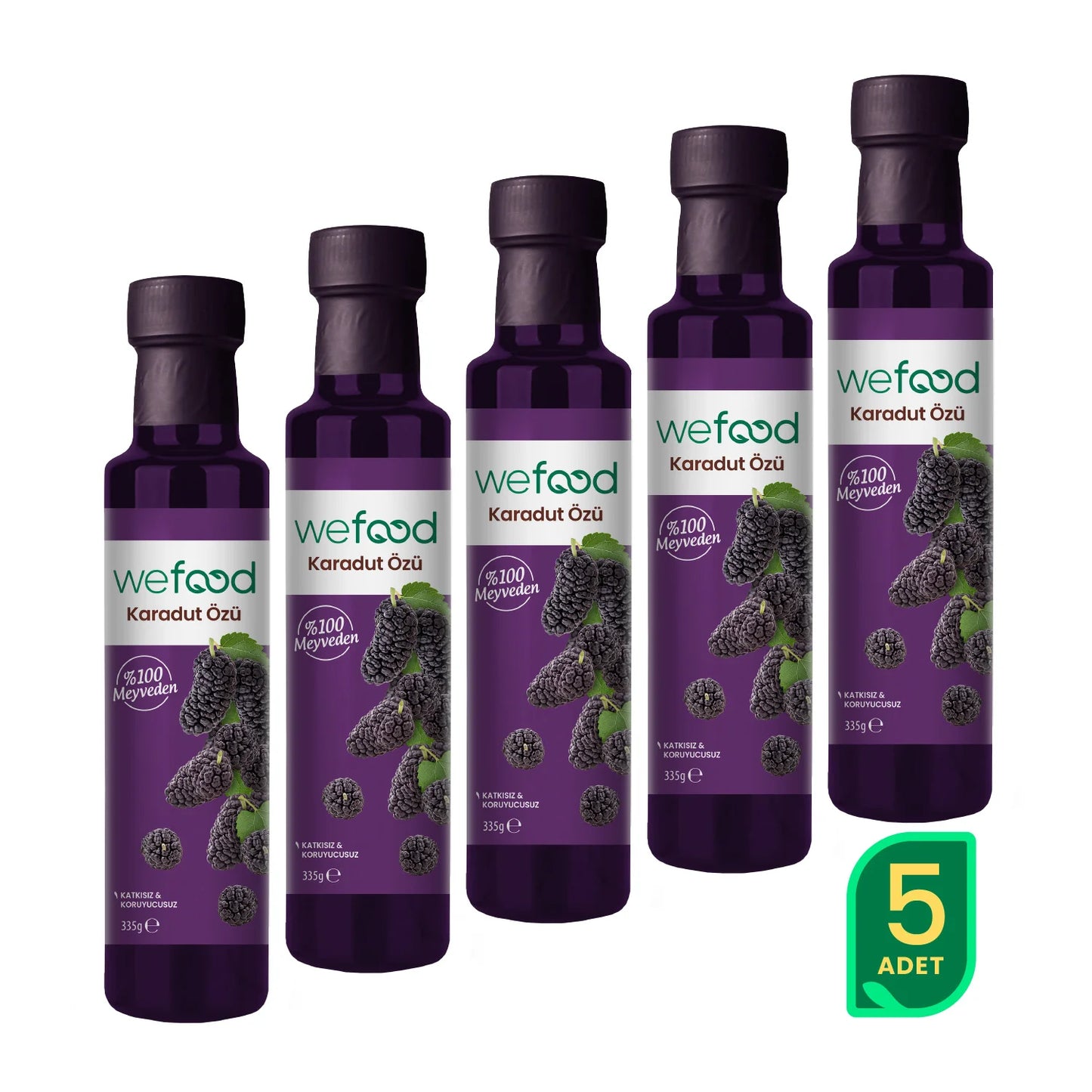 Wefood Karadut Özü 335 gr (Soğuk Sıkım) 5'li