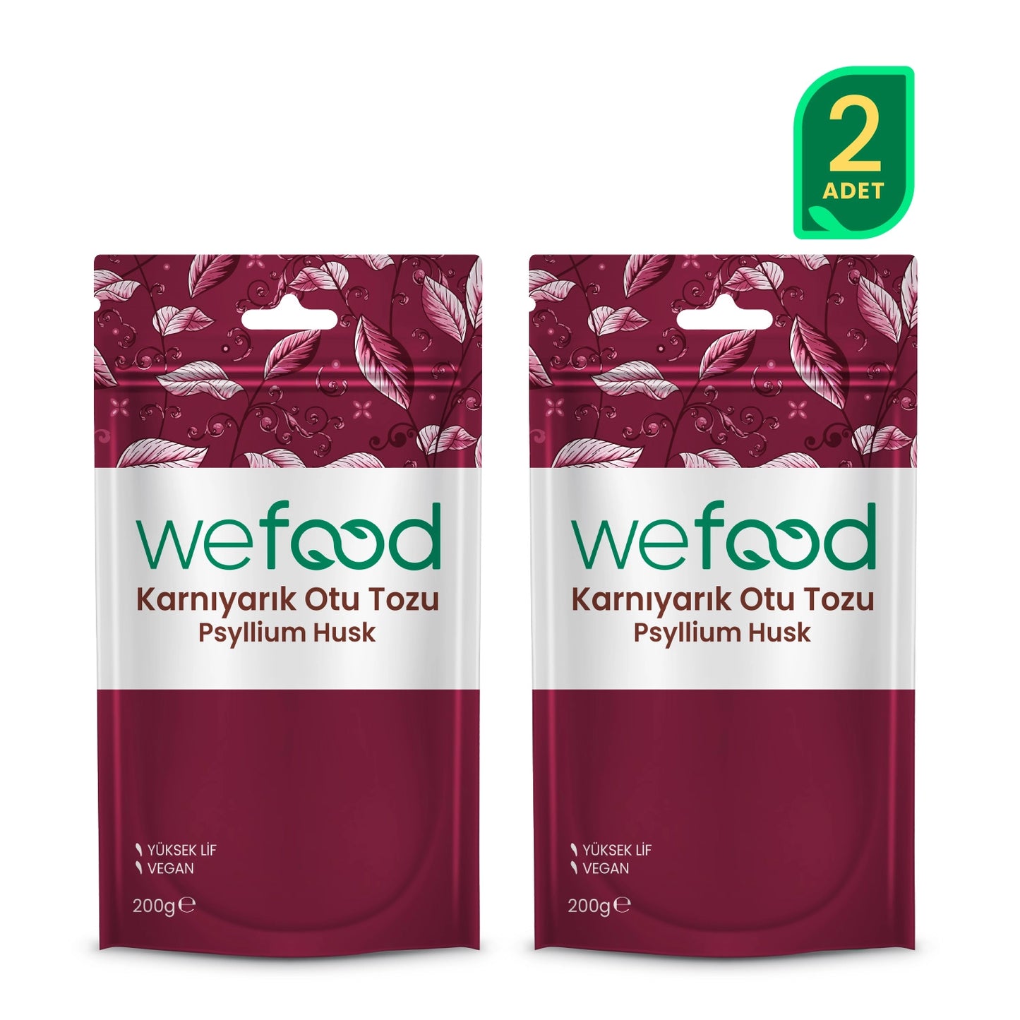 Wefood Karnıyarık Otu (Psyllium) Tozu 200 gr 2'li