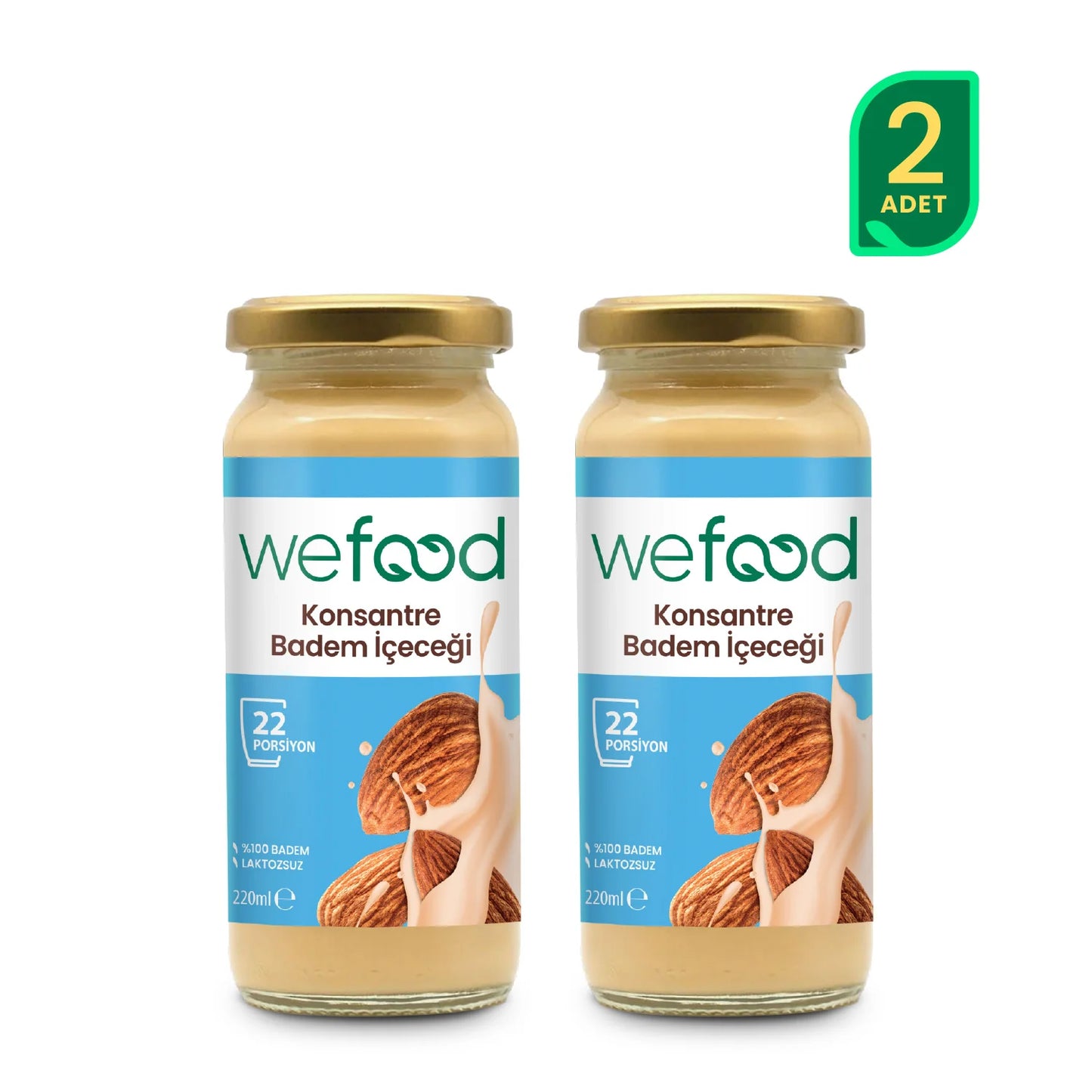 Wefood Konsantre Badem İçeceği (%100 Badem) 220 gr 2'li