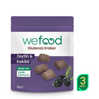 Wefood Glutensiz Zeytinli & Kekikli Kraker 40 g 3'lü
