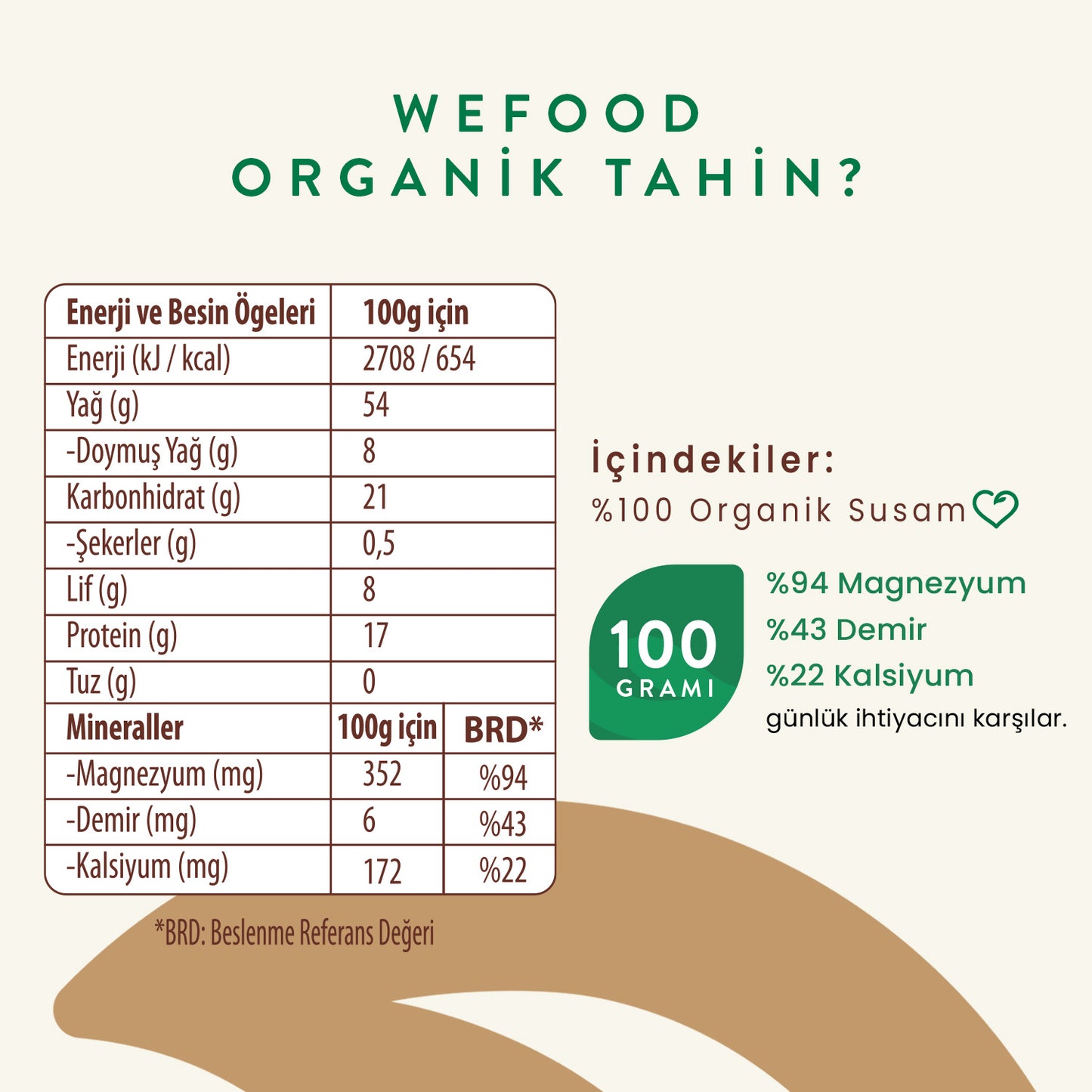 Wefood Organik Tahin 300 gr