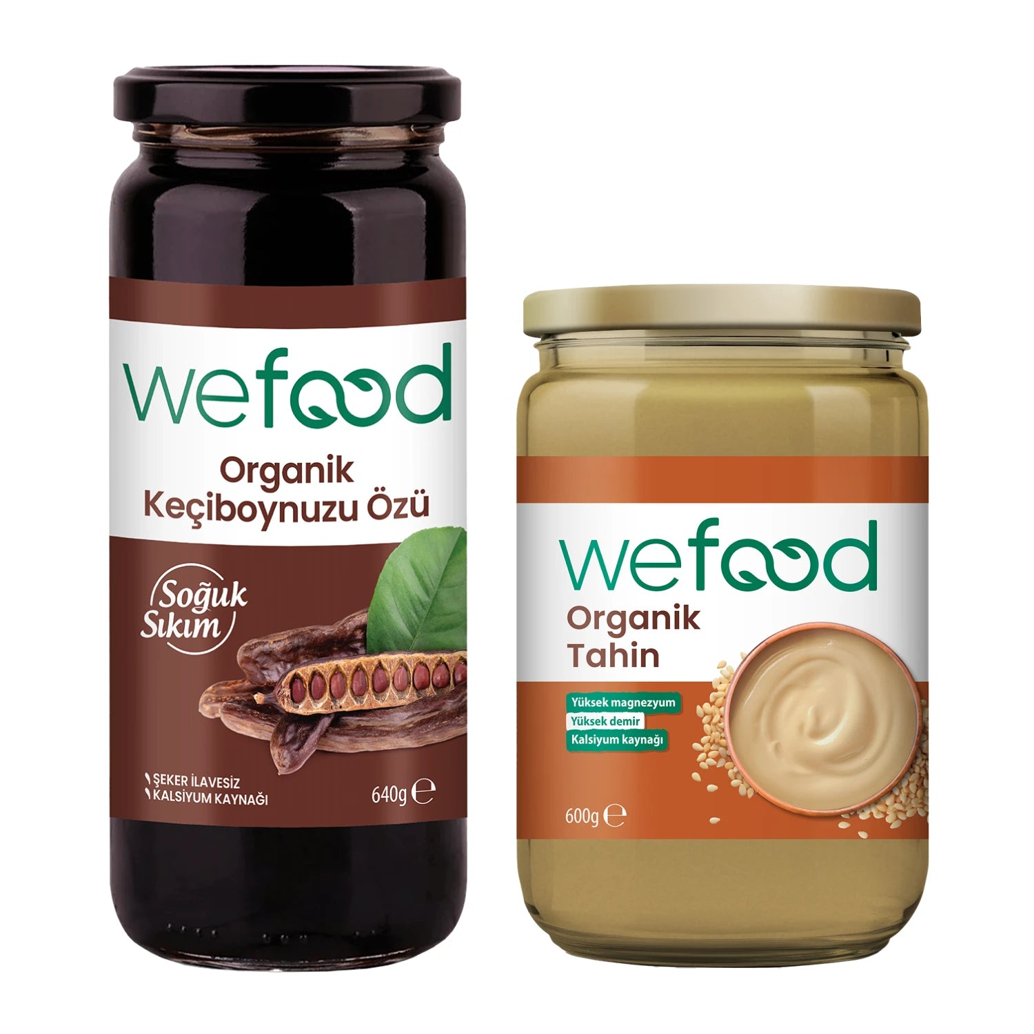 Wefood Organik Tahin 600 gr + Wefood Organik Keçiboynuzu Özü 640 gr