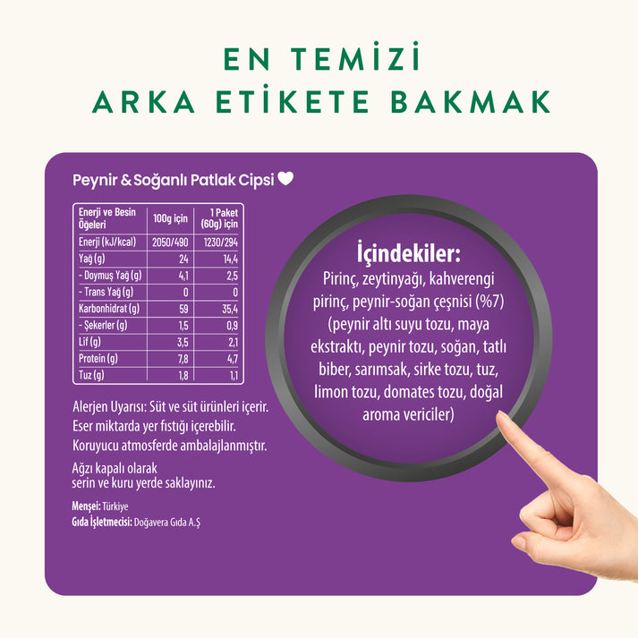 Wefood Peynir & Soğanlı Patlak Cipsi 60 g 15'li