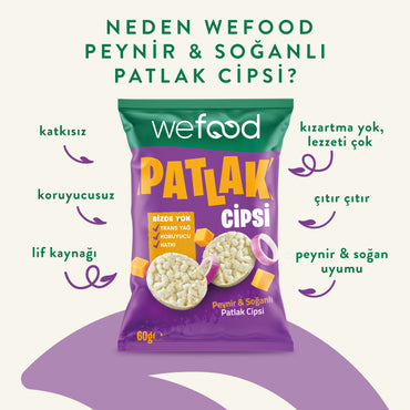 Wefood Peynir & Soğanlı Patlak Cipsi 60 g 8'li