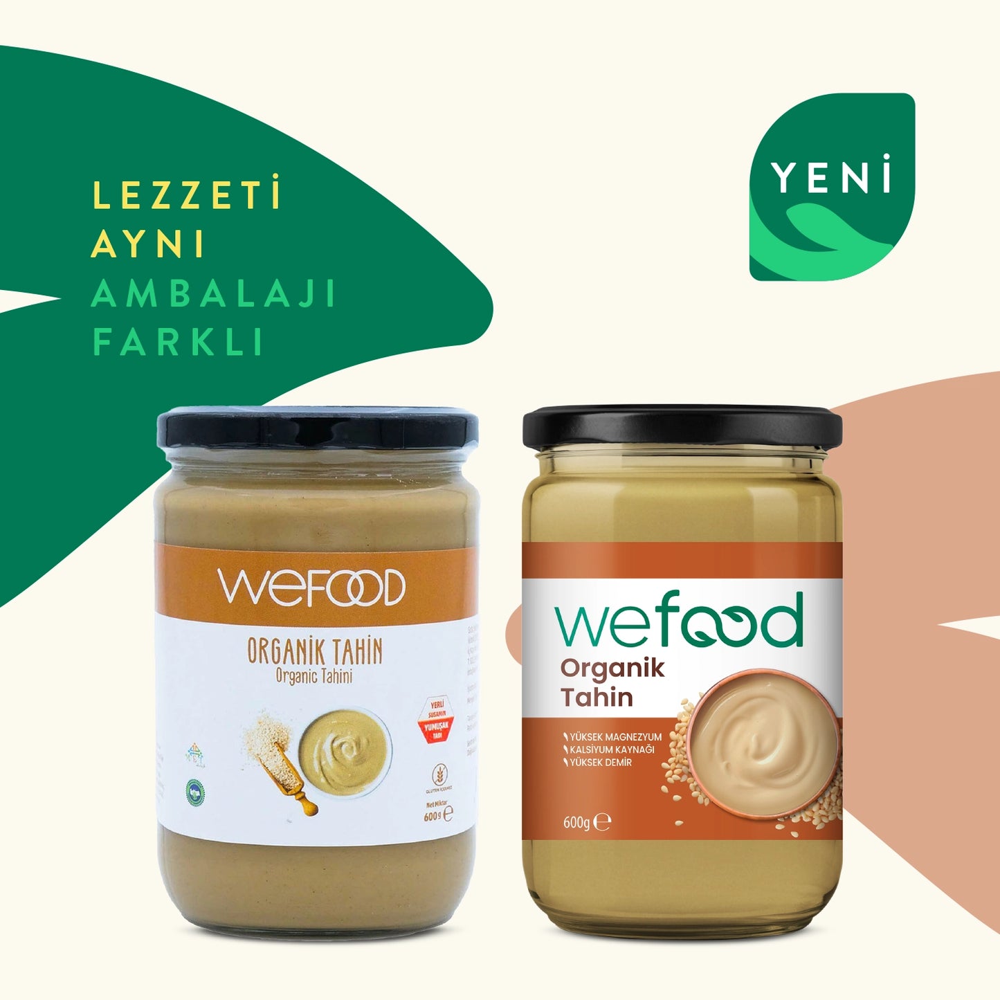 Wefood Organik Tahin 600 gr 3'lü