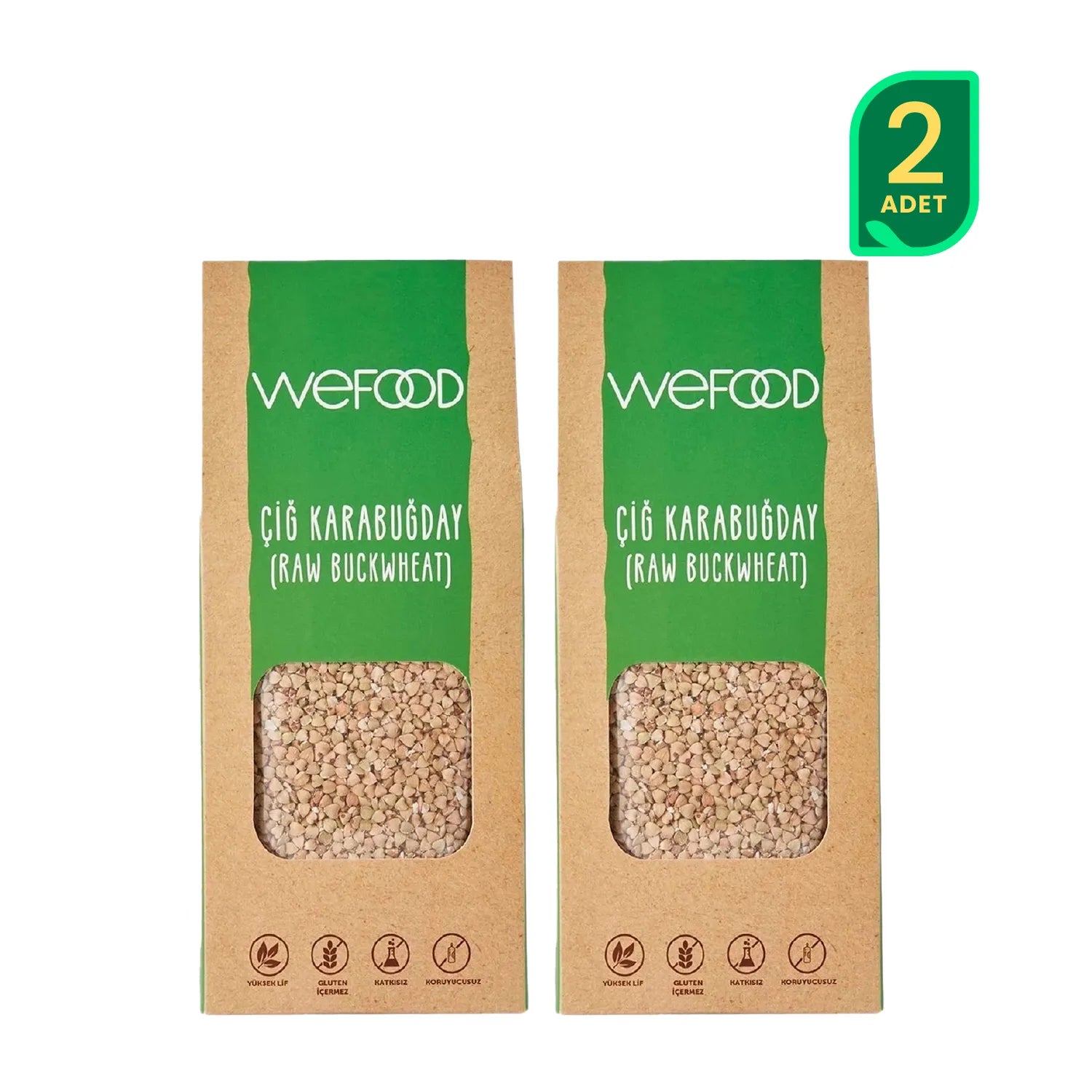 Wefood Glutensiz Çiğ Karabuğday Tanesi 400 gr 2'li