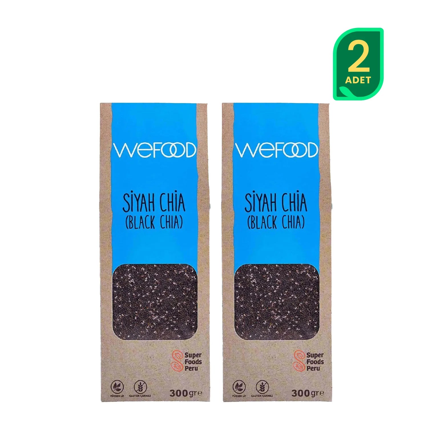 Wefood Siyah Chia 300 gr 2'li