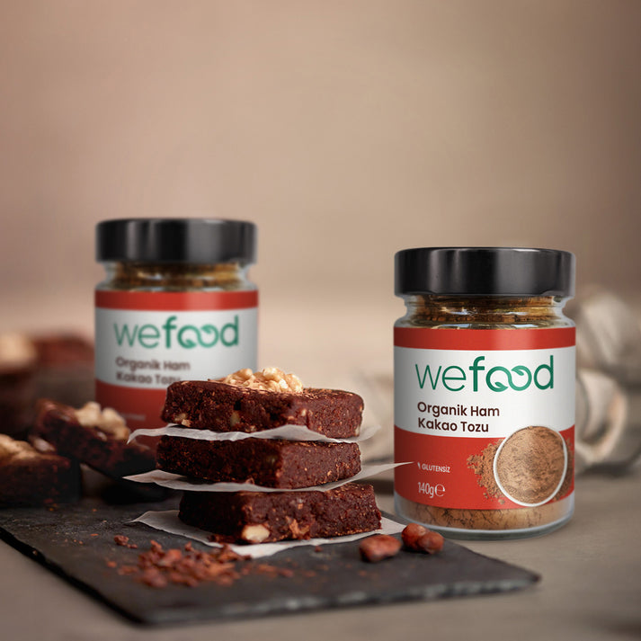 Wefood Organik Ham Kakao Tozu 140 gr + Organik Ham Kakao Parçacıkları 150 gr