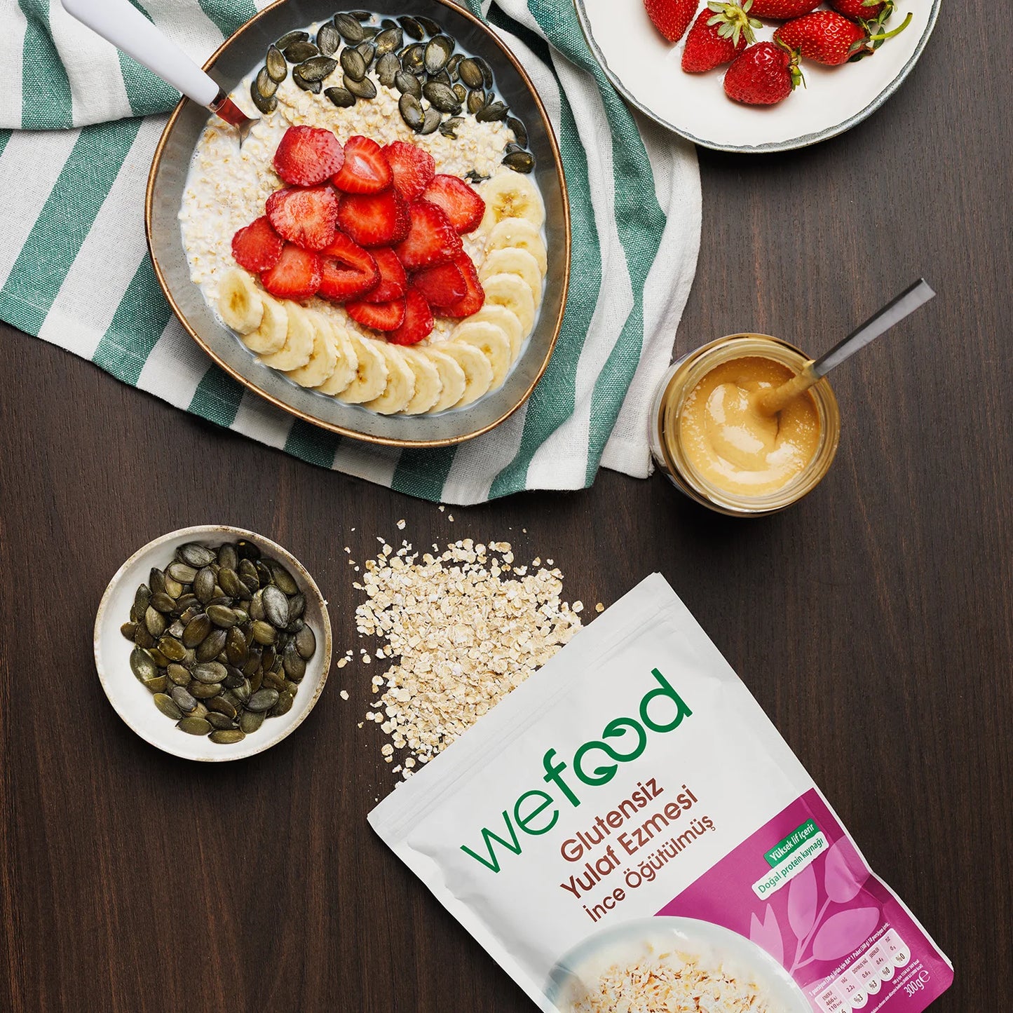 Wefood İnce Öğütülmüş Glutensiz Yulaf Ezmesi 300 gr 3'lü