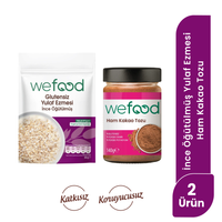 Wefood Ham Kakao Tozu 140 gr+ Wefood Glutensiz İnce Öğütülmüş Yulaf Ezmesi 300 gr