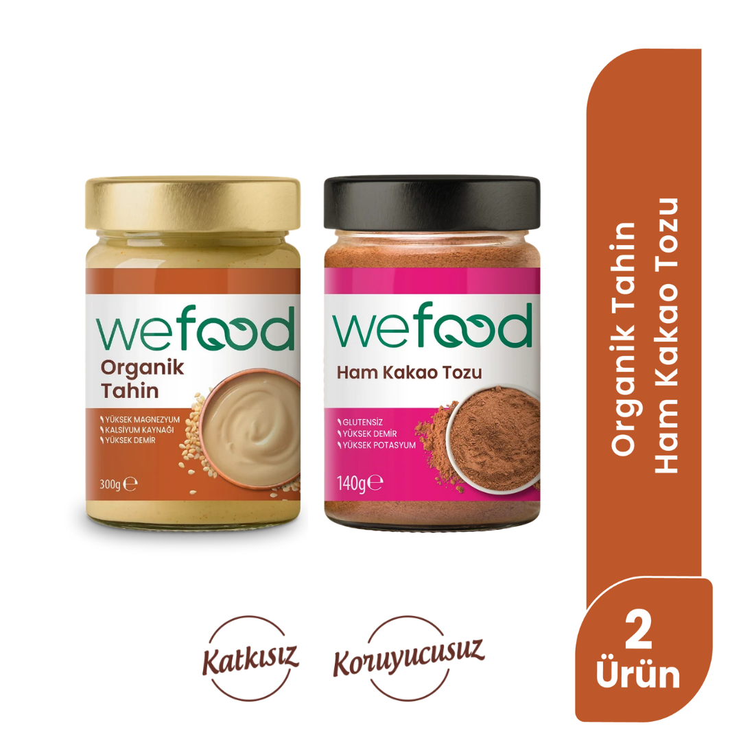 Wefood Ham Kakao Tozu 140 gr + Wefood Organik Tahin 300 gr