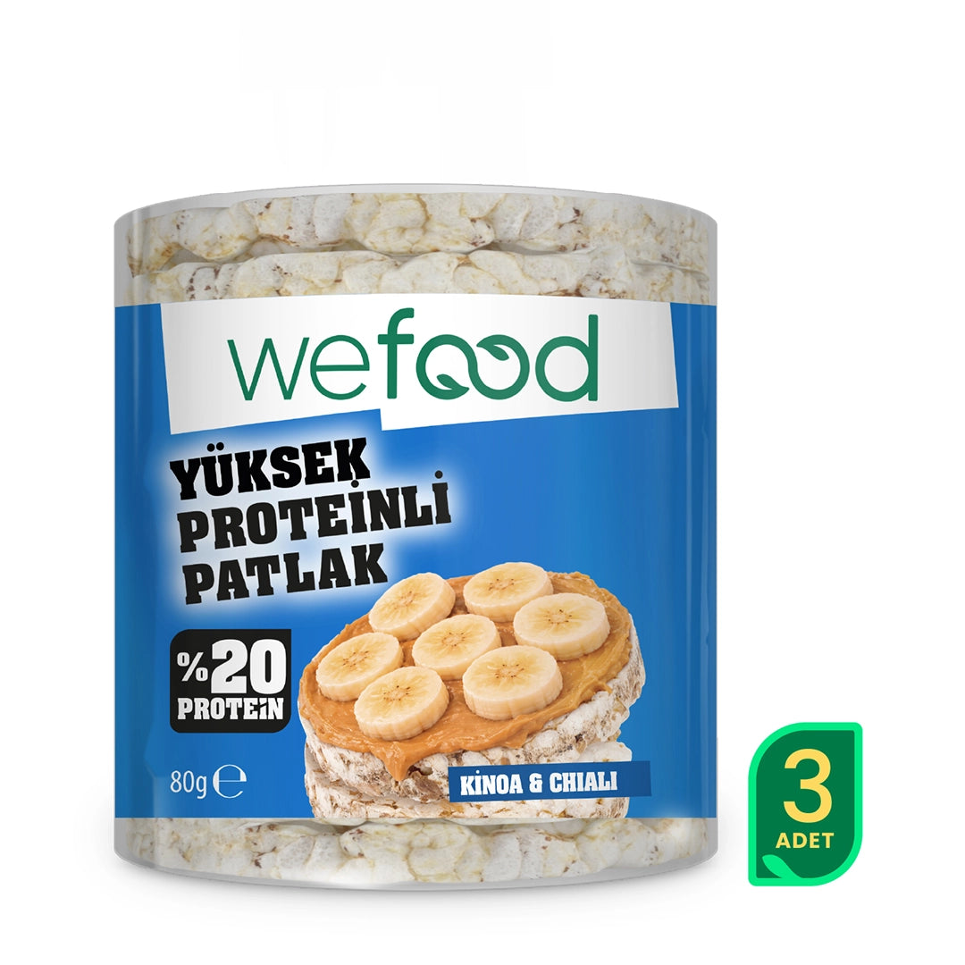 Wefood Kinoalı Protein Patlak 80 g 3'lü