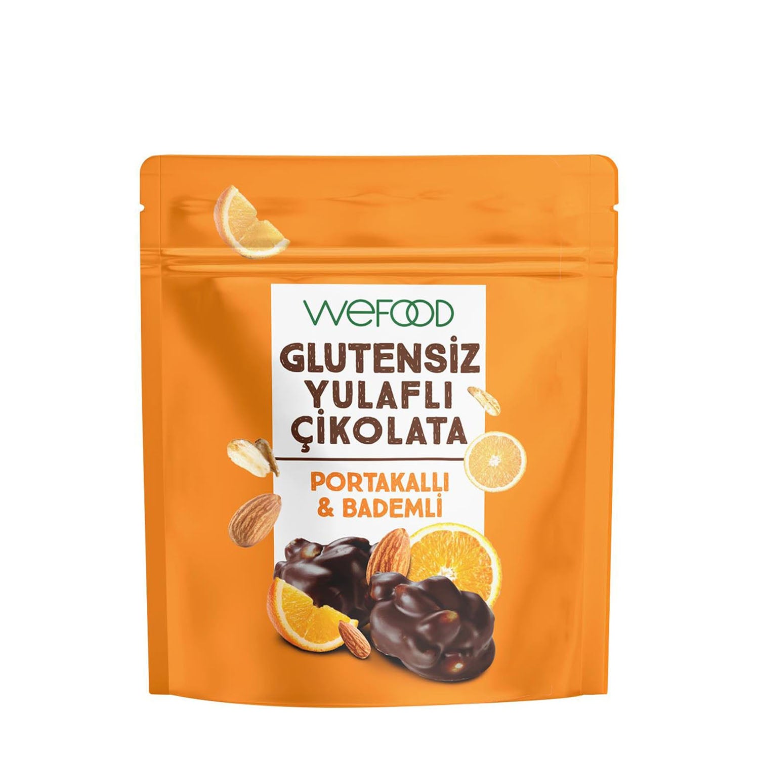 Wefood Glutensiz Yulaflı Çikolata Portakallı & Bademli 40 gr