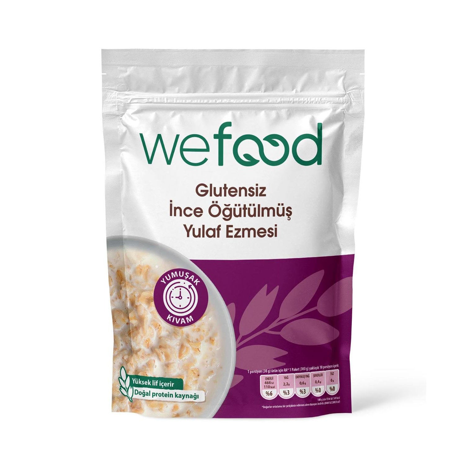 Wefood İnce Öğütülmüş Glutensiz Yulaf Ezmesi 300 gr