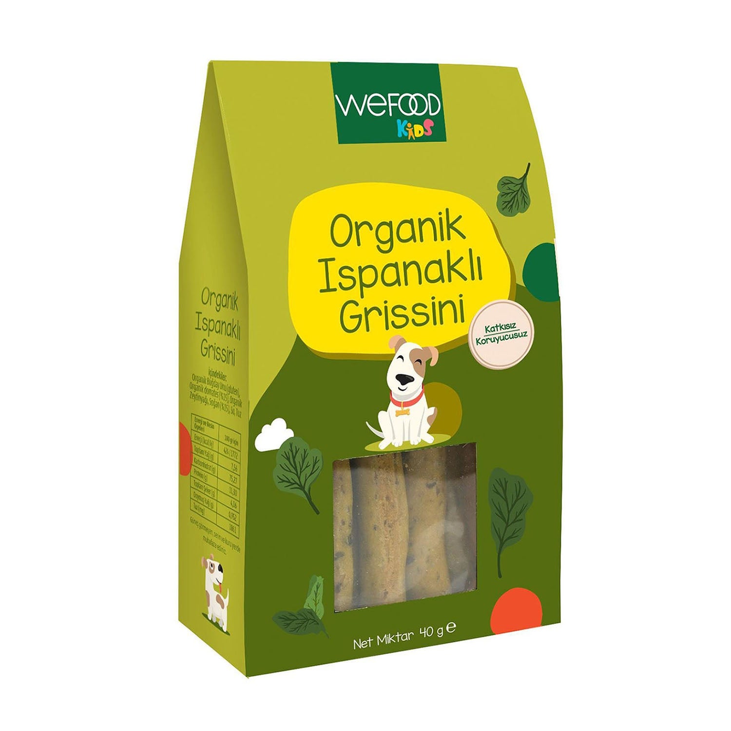 Wefood Kids Organik Ispanaklı Grissini 40 gr 3'lü