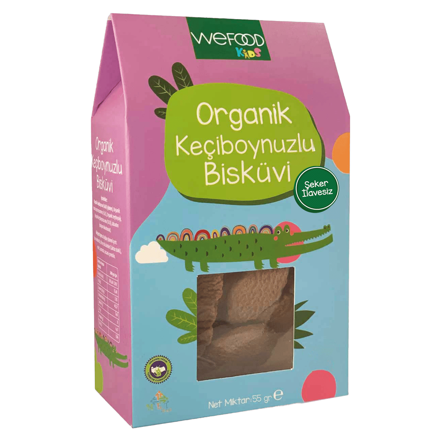 Wefood Kids Organik Keçiboynuzlu Bisküvi 55 gr 3'lü