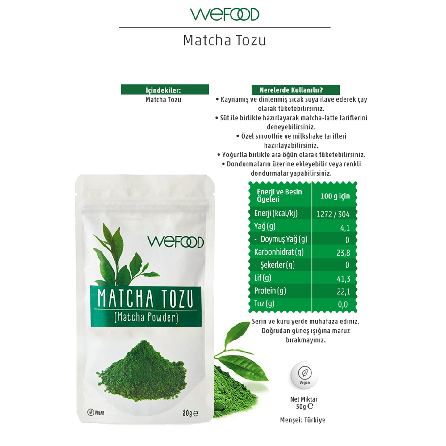 Wefood Matcha Tozu 50 gr