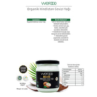 Wefood Organik Hindistan Cevizi Yağı 150 ml (Soğuk Sıkım)