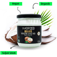 Wefood Organik Hindistan Cevizi Yağı 150 ml (Soğuk Sıkım)