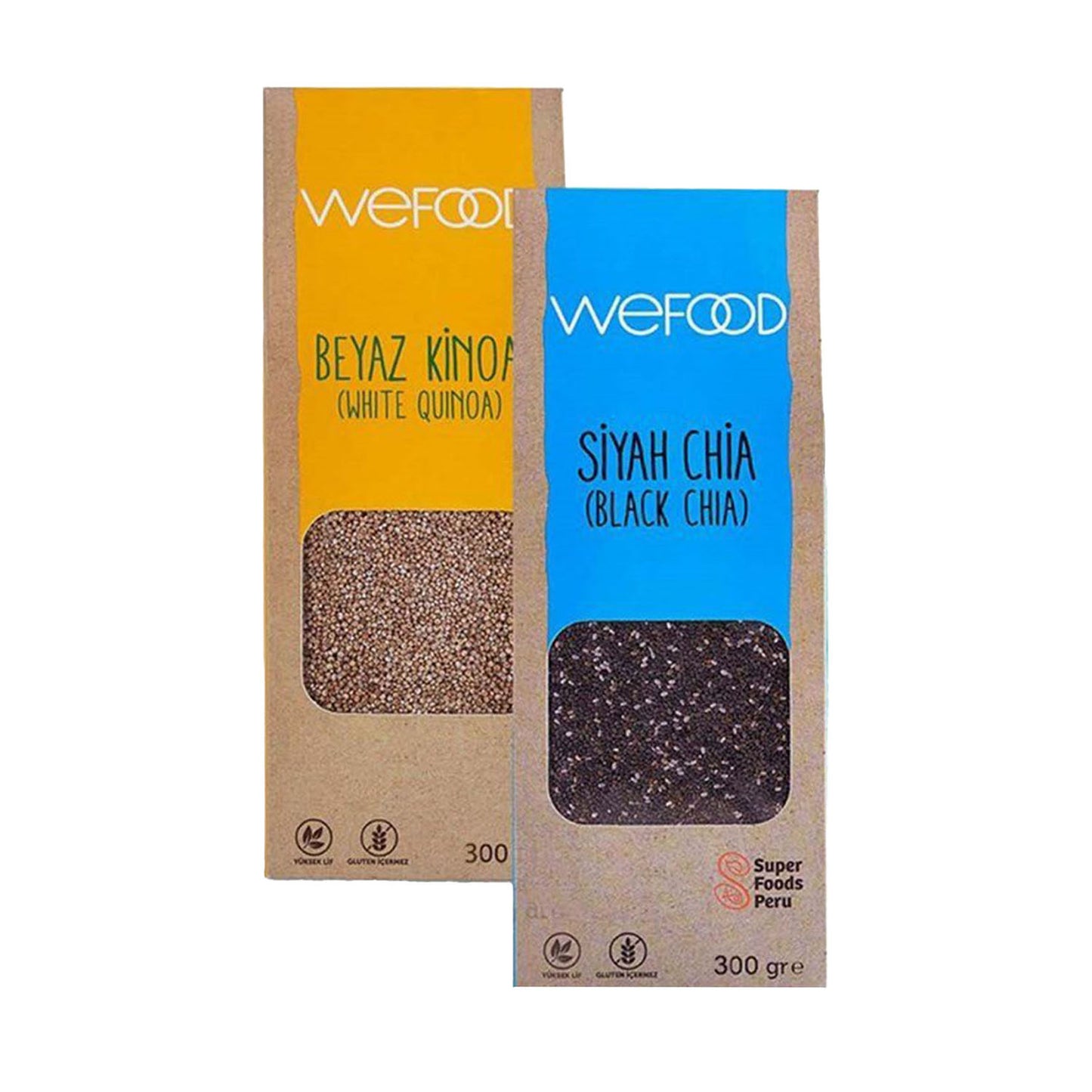 Wefood Siyah Chia 300 gr + Beyaz Kinoa 300 gr