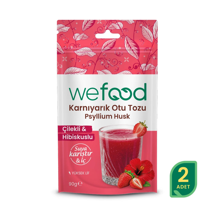 Wefood Hibiskus & Çilekli Karnıyarık Otu Tozu 90 g 2'li