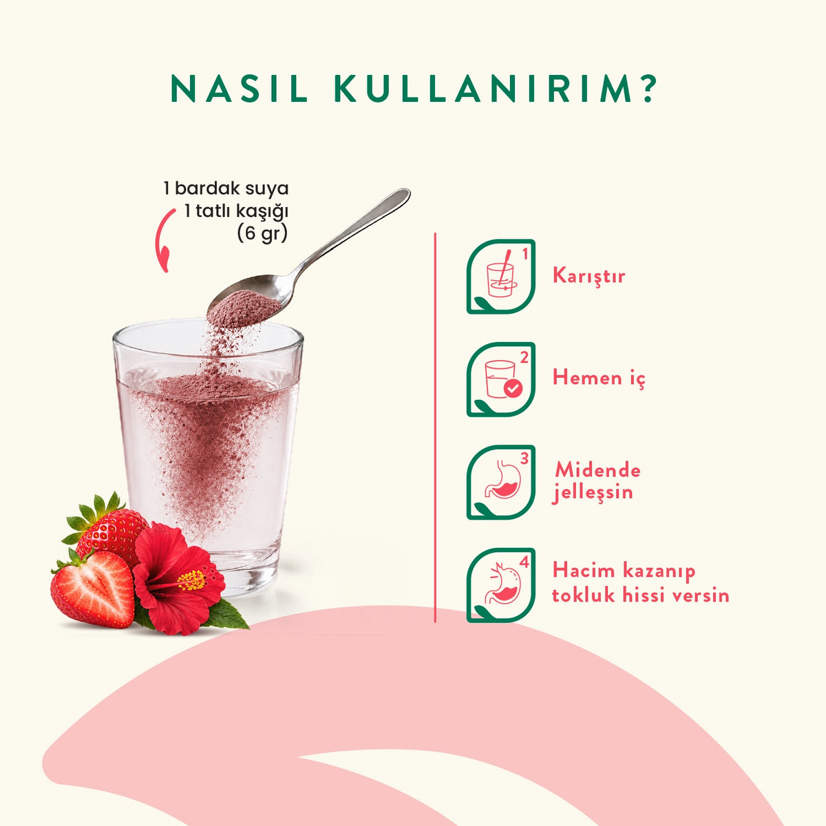 Wefood Hibiskus & Çilekli Karnıyarık Otu Tozu 90 g